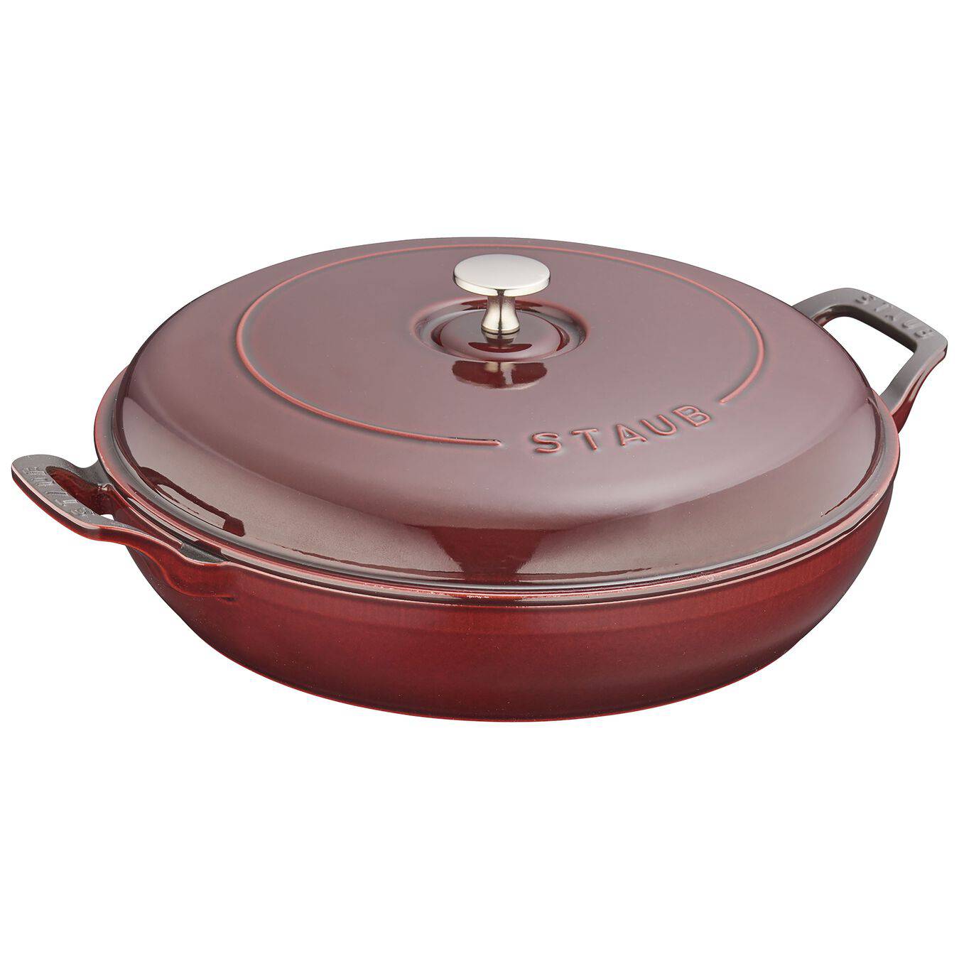 Image of ID 1379679350 Staub Cast Iron Braiser 35 qt Grenadine