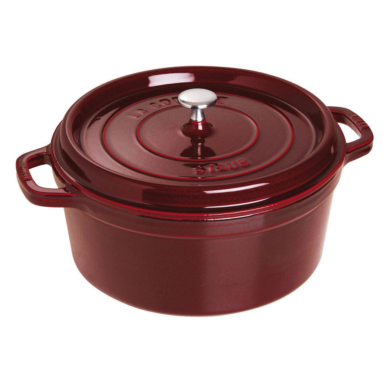 Image of ID 1379679409 Staub Cast Iron Round Cocotte Oven 9-qt Grenadine