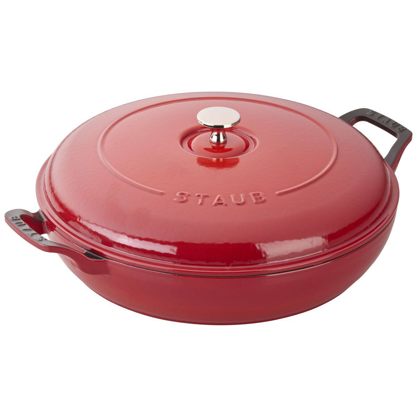 Image of ID 1379679459 Staub Cast Iron Braiser 35 qt Cherry Red