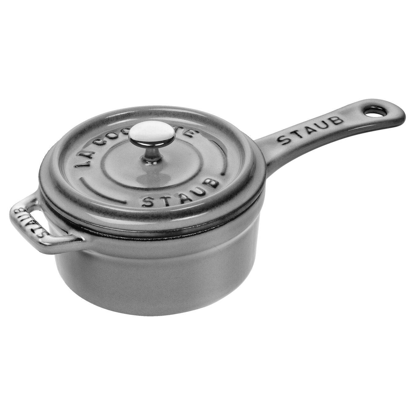 Image of ID 1379679462 Staub Cast Iron Mini Saucepan 025 qt Graphite Grey