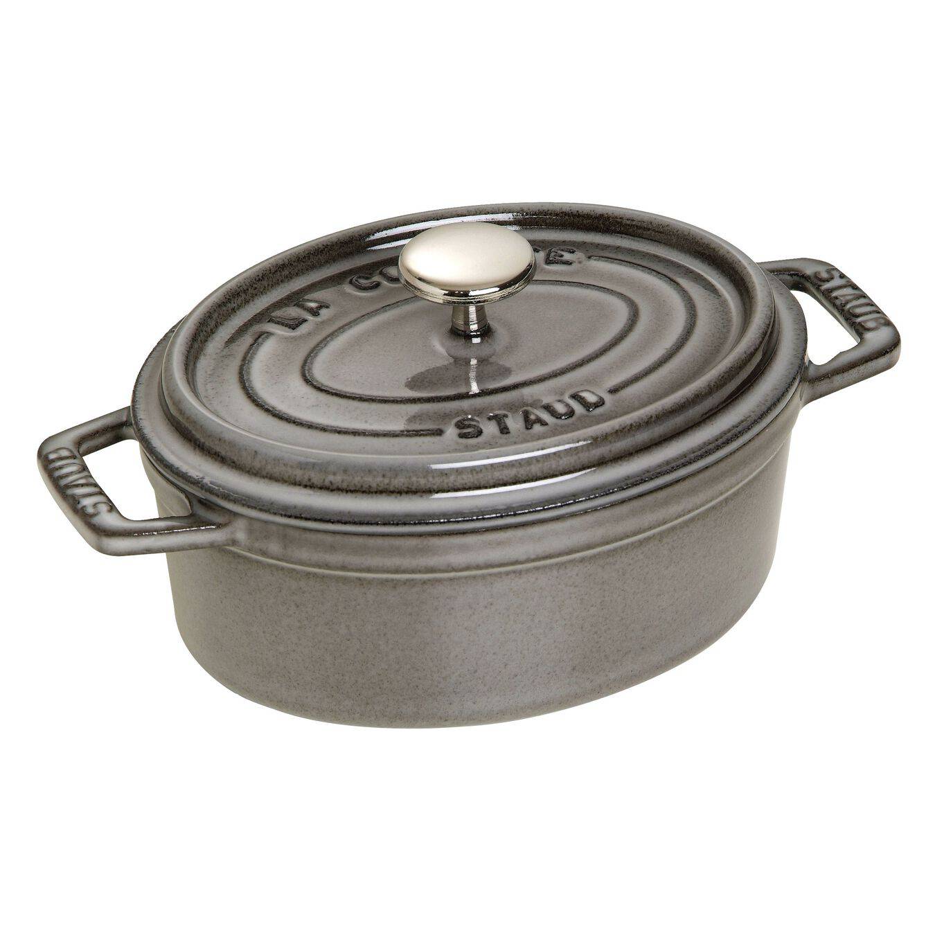 Image of ID 1379679475 Staub Cast Iron Oval Cocotte 1-qt Graphite Grey