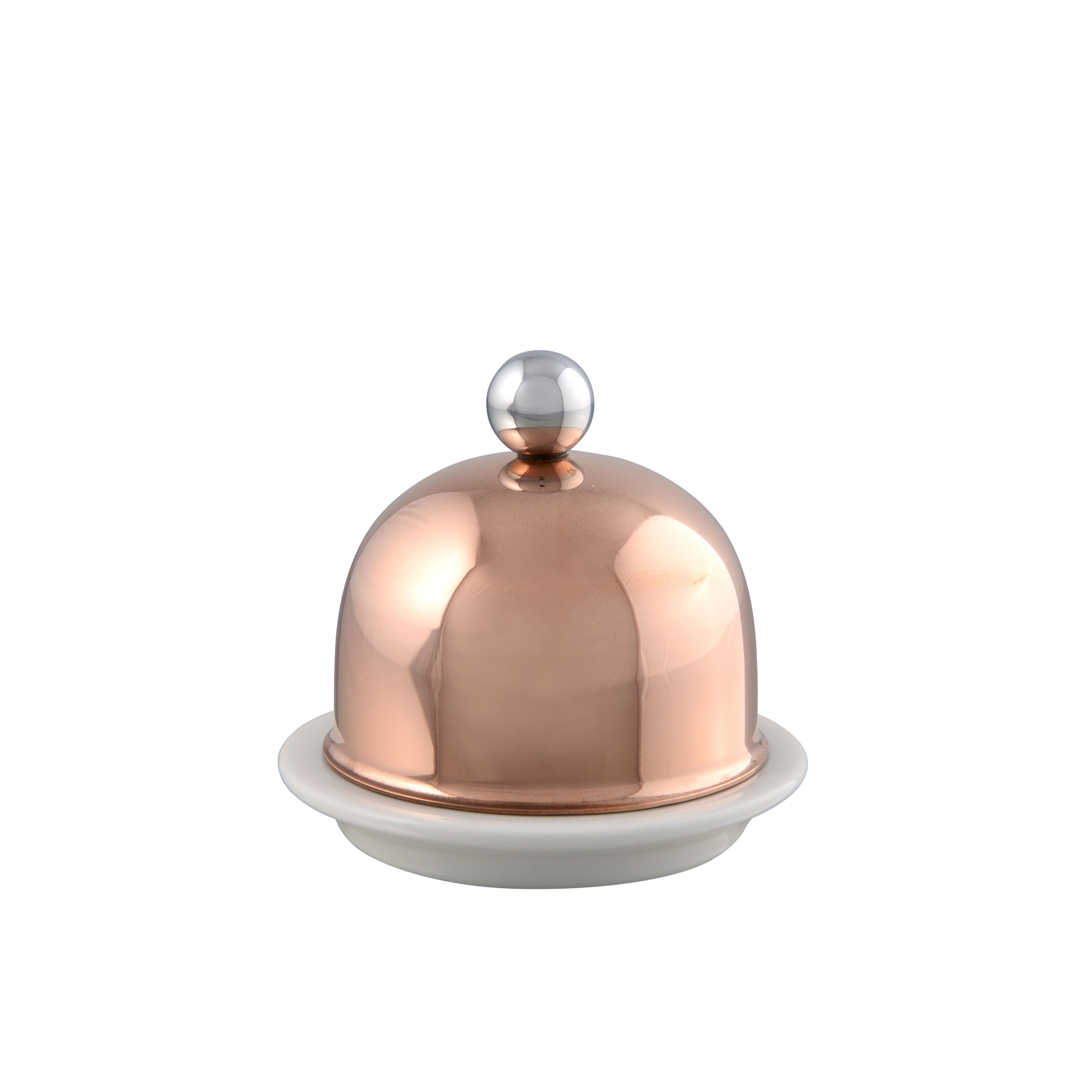 Image of ID 1379680712 Mauviel M'Tradition Copper & Stainless Porcelain Butter Dish