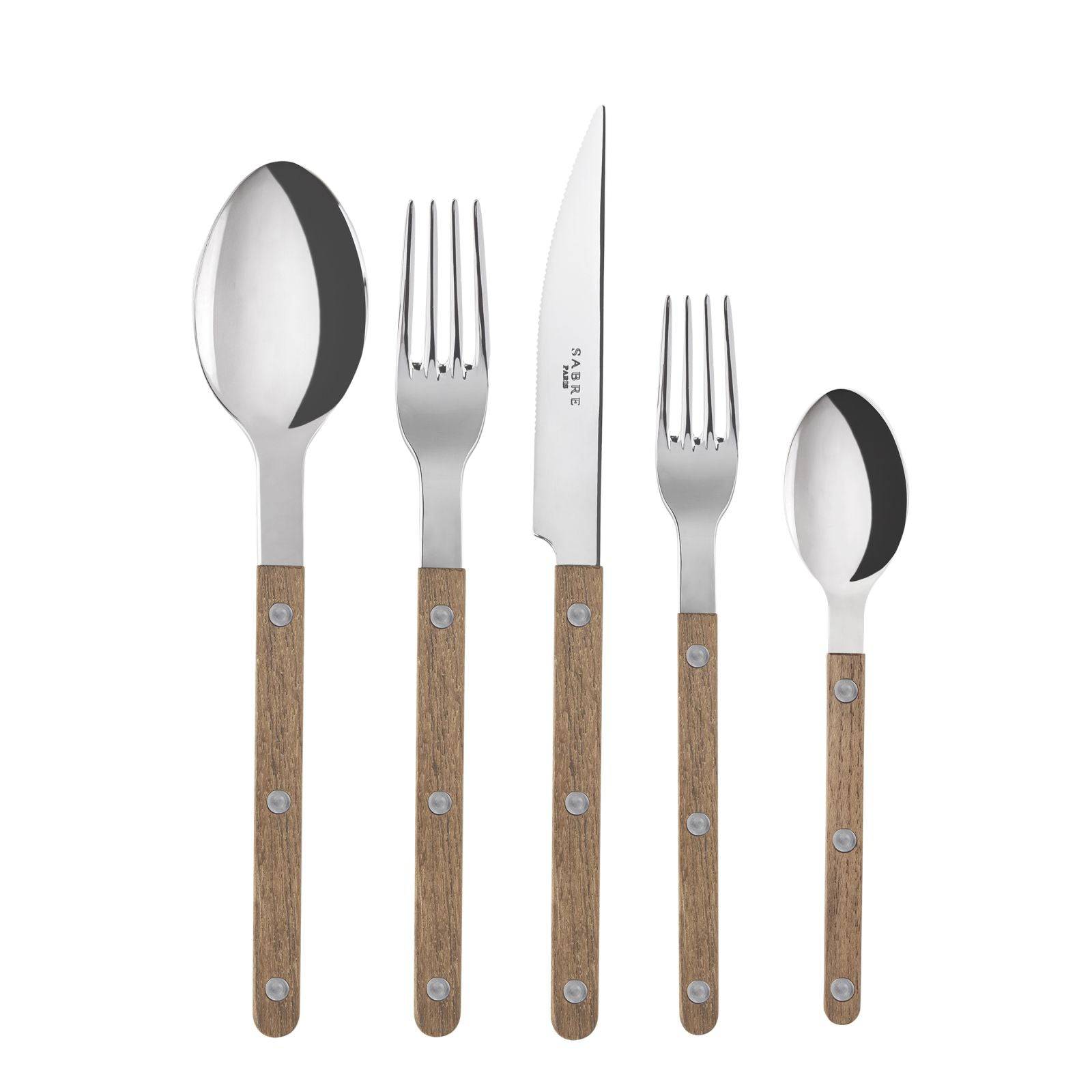 Image of ID 1379681200 Sabre Bistrot 5-Piece Flatware Set Teak