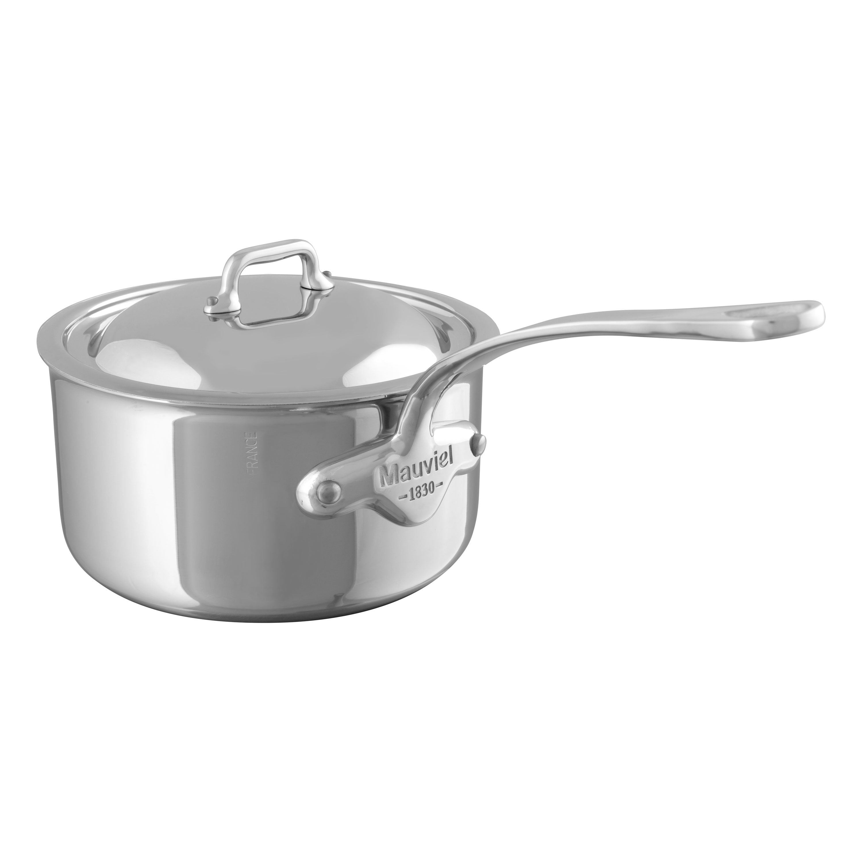 Image of ID 1379681403 Mauviel M'Cook 5-Ply Saucepan With Lid 48-qt