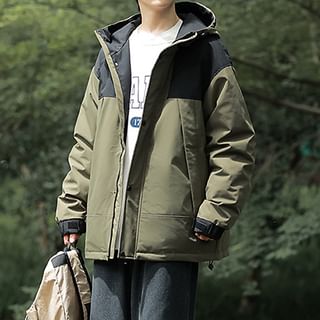 Image of ID 1382455508 Two Tone Hooded Zip Parka