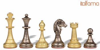 Image of ID 1413321706 Small Metal Staunton Chess Set by Italfama