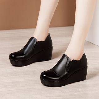 Image of ID 1440927029 Platform Wedge Heel Loafers