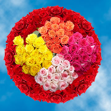 Image of ID 494176268 250 Assorted Color Roses