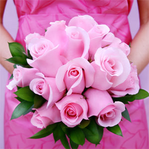 Image of ID 495070270 6 Bridal Bouquets Pink Roses