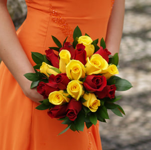 Image of ID 495070311 6 Bridal Bouquets Red Roses