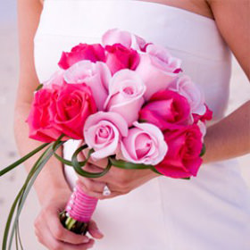 Image of ID 495070876 6 Bridal Bouquets Pink Roses