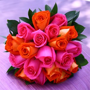 Image of ID 495070877 6 Bridal Bouquets Orange Roses