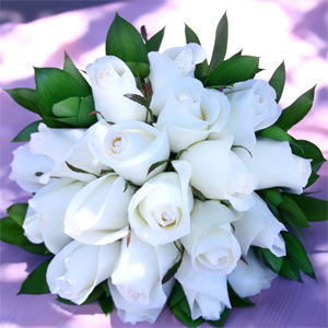 Image of ID 495071122 3 Bridal Bouquets White Roses