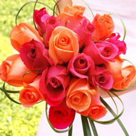 Image of ID 495071180 Orange Roses Bridal Bouquet