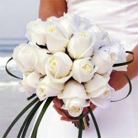 Image of ID 495071220 White Roses Bridal Bouquet