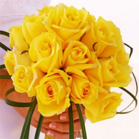 Image of ID 495071221 Yellow Roses Bridal Bouquet