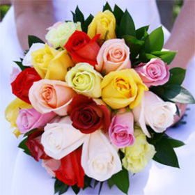 Image of ID 495071261 Assorted Roses Bridal Bouquet