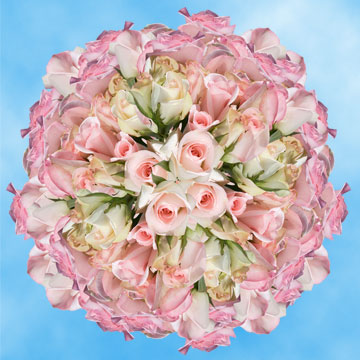 Image of ID 495071291 200 Fresh Pastel Pink Roses