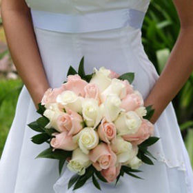 Image of ID 495071299 Pink Roses Bridal Bouquet