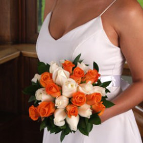 Image of ID 495071320 Orange Roses Bridal Bouquet