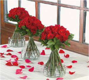 Image of ID 495071445 3 Wedding Centerpieces Roses