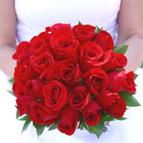 Image of ID 495071470 Red Roses Bridal Bouquet