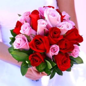 Image of ID 495071487 Red/Pink Roses Bridal Bouquet