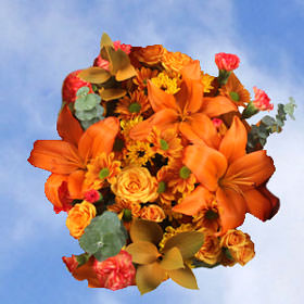 Image of ID 495071656 7 Fall Orange Flower Bouquets