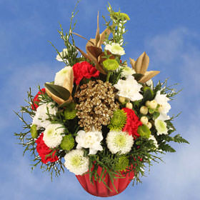 Image of ID 495071740 3 Christmas Bouquets with Vase