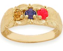 Image of ID 548836090 3 Stone Yellow Gold Family Ring