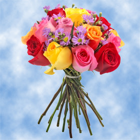 Image of ID 687577034 9 Bouquets Roses & Asters