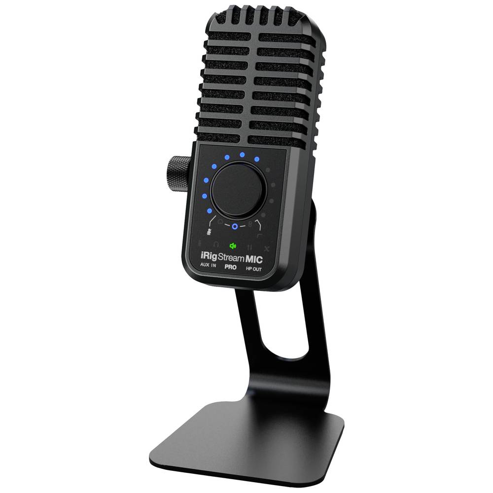 Image of IK Multimedia iRig Stream Mic Pro Stand Studio microphone Transfer type (details):Corded incl stand incl cable
