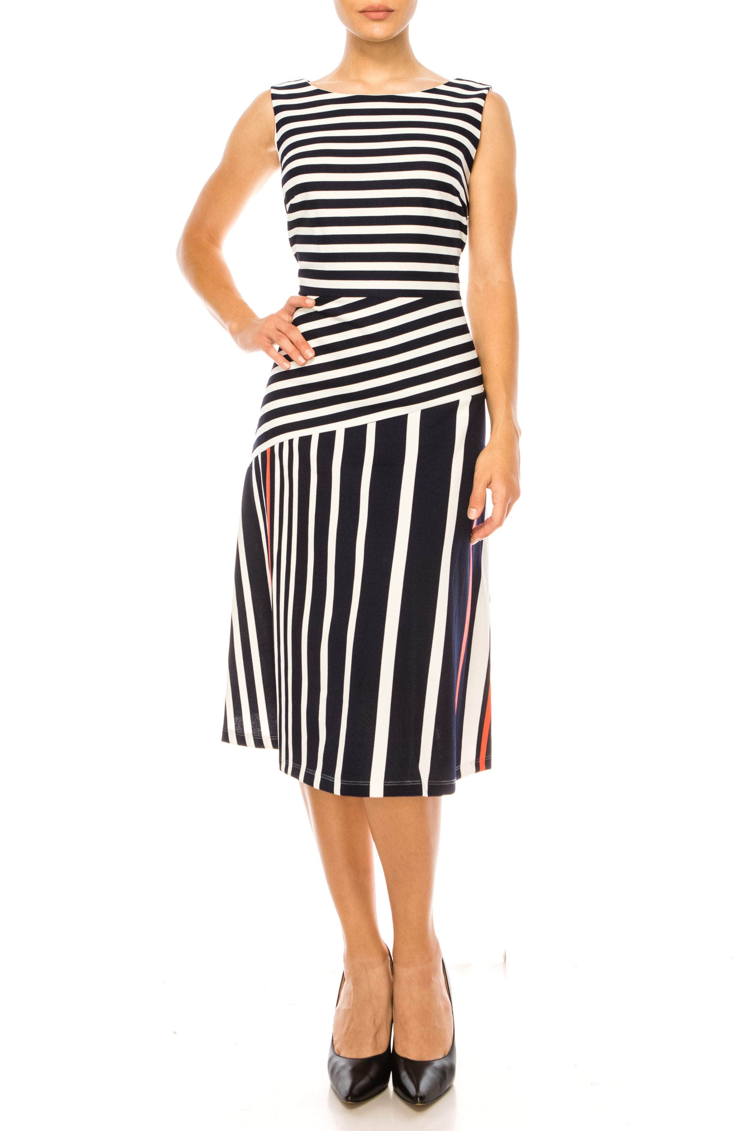 Image of ILE Clothing SCP1326 - Sleeveless Striped Dress