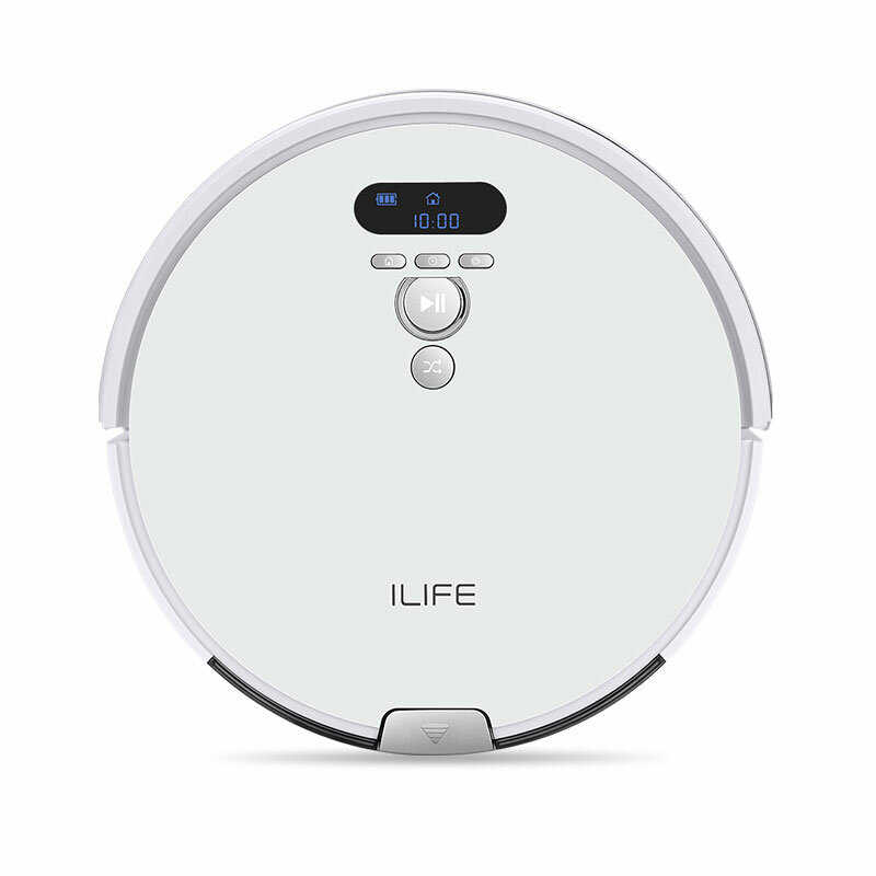 Image of ILIFE V8 Plus Robot Vacuum Cleaner 1000Pa Suction 2-in-1 Vacuuming and Mopping Gyroscope Navigation 2400mAh Battery 80Mi