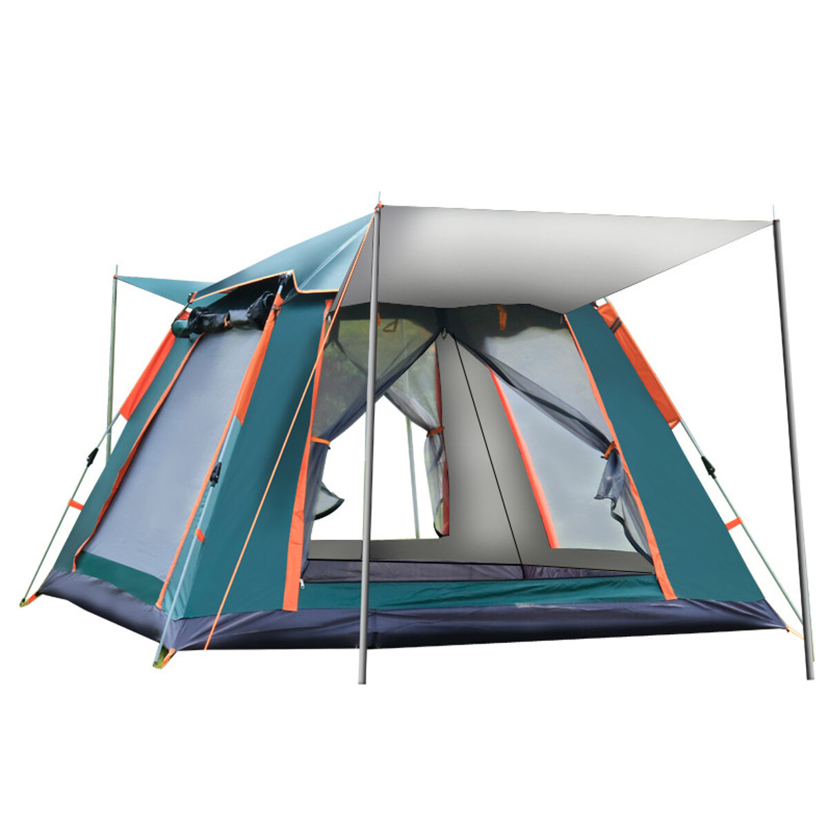 Image of IPRee® 6-7 People Fully Automatic Tent Silver Glue Outdoor Camping Family Picnic Travel Tent