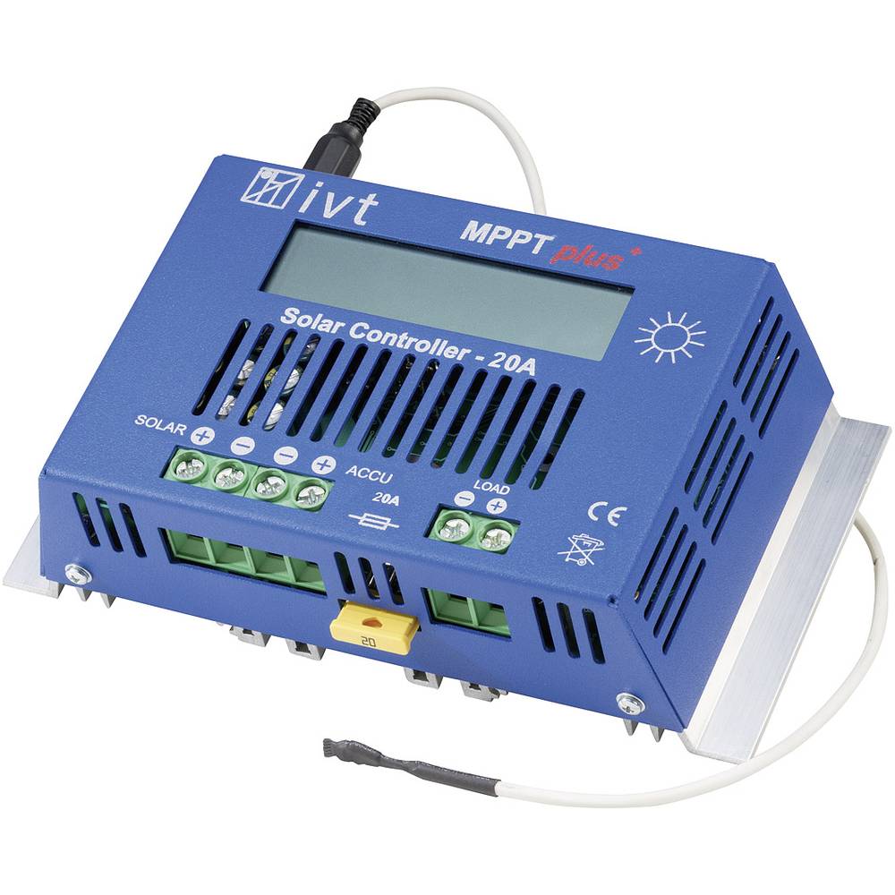 Image of IVT MPPTplus 20A Charge controller MPPT 12 V 24 V 20 A