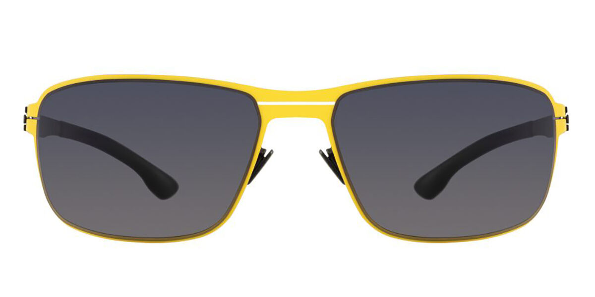 Image of Ic! Berlin M1606 Lance Amarelos Pretos Óculos de Sol Amarelos Masculino PRT