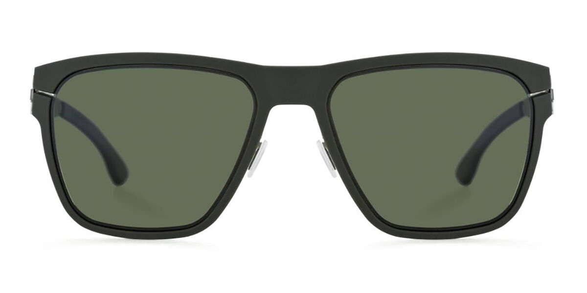 Image of Ic! Berlin RH003H Bloc Polarized Graphite-Dark-Verdes Óculos de Sol Verdes Masculino PRT