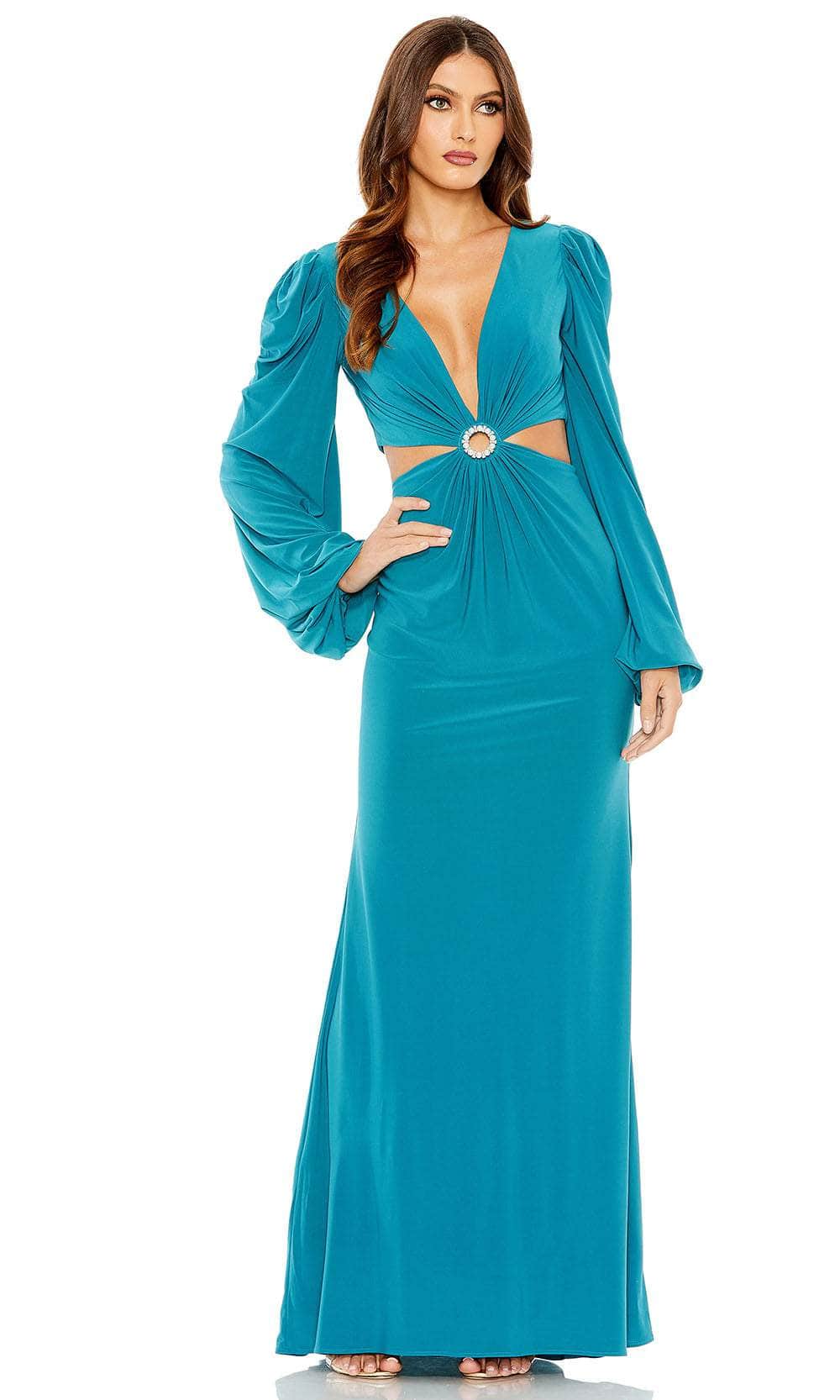 Image of Ieena Duggal 26727 - Plunging Cutout Evening Gown