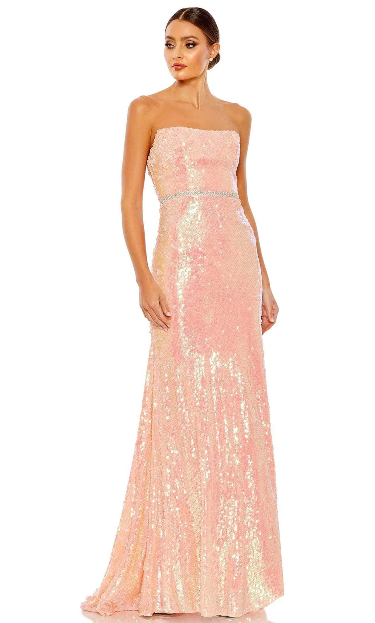 Image of Ieena Duggal 26980 - Strapless Sequined Prom Gown