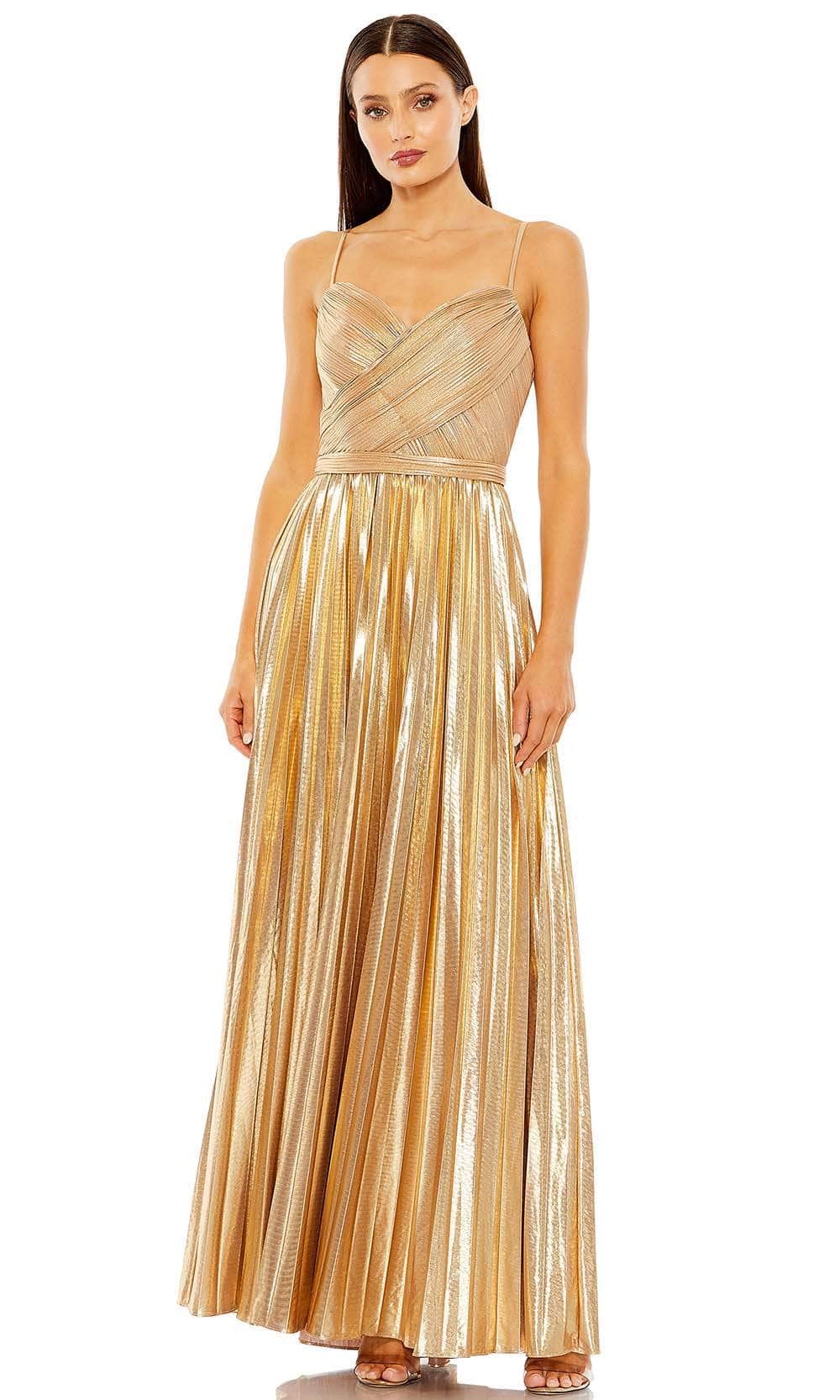 Image of Ieena Duggal 27489 - Metallic A-Line Long Dress