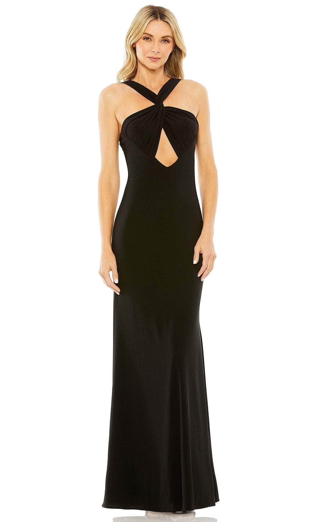 Image of Ieena Duggal 49755 - Knotted Halter Evening Gown