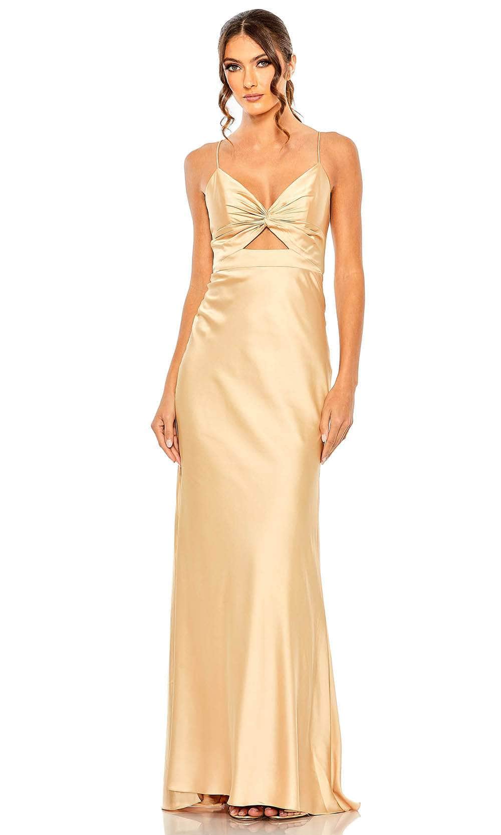 Image of Ieena Duggal 68347 - V-Neck Knotted Front Evening Gown