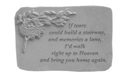 Image of If tears could build w Birds Nest Memorial Stone