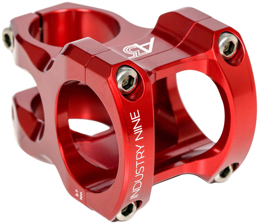 Image of Industry Nine A35 Stem - 50mm 35mm Clamp +/-6 1 1/8" Aluminum Red
