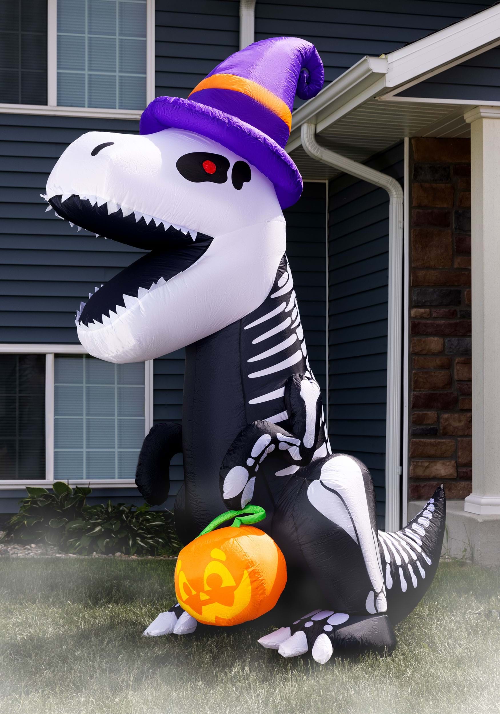 Image of Inflatable 8FT Skeleton T-Rex Halloween Decoration ID JY30049-ST