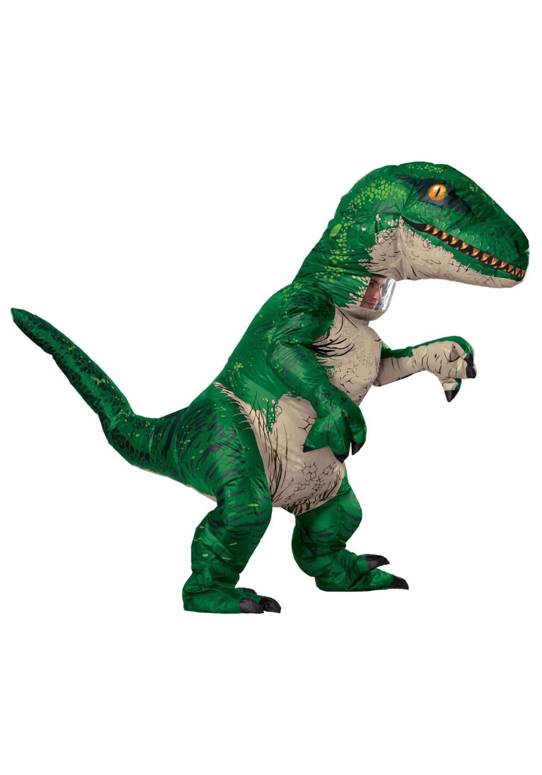 Image of Inflatable Adult Green Velociraptor Costume ID RU820883-ST
