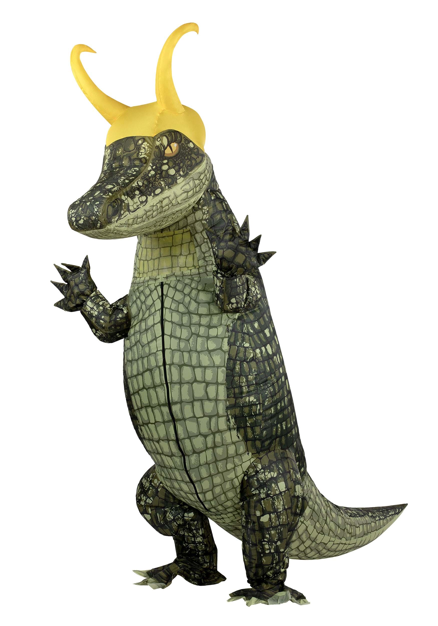 Image of Inflatable Alligator Loki Costume for Adults | Inflatable Marvel Costumes ID JWC2436-ST
