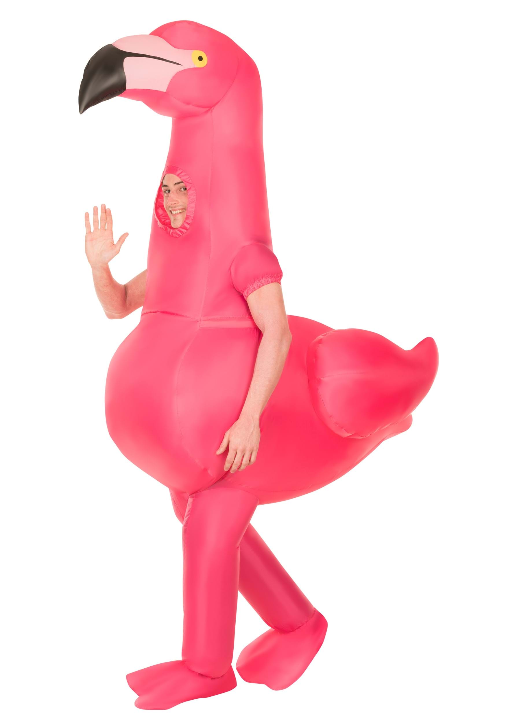 Image of Inflatable Flamingo Adult Costume | Inflatable Animal Costumes ID MPMCGIFL-ST