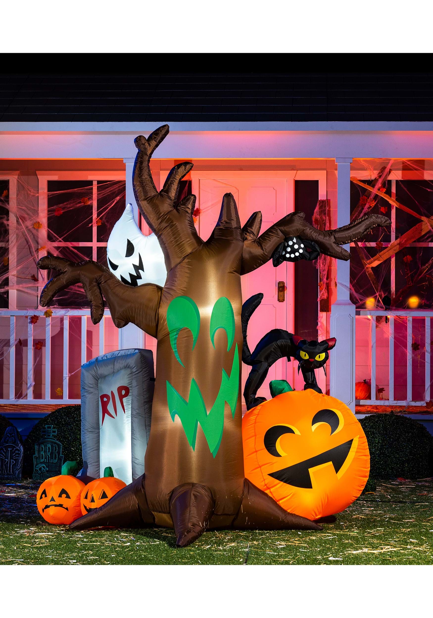 Image of Inflatable Jumbo 8FT Tall RIP Tree Halloween Decoration ID JY30481-ST